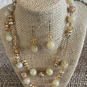 Beaded Necklace and earrings set